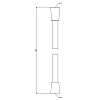 Gessi Emporio shower Шланг Сromalux с коническим соединением на 1/2", 1,5м, цвет: Black XL