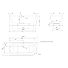 Knief Wall Corner R Ванна в левый угол 165x75х58см., с щелевым переливом, без сл-пер, цвет: белый матовый