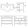 TW Armony Nuovo Комплект мебели 110см, напольный, база с раковиной Azzurra GIU200110/ALZA bi*1, 2 ящика, доводчики Blum, 112х62см, цвет: белый