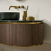 Oasis Naos Композиция №1 Комплект мебели 236x56xh32см, подвесной, мраморный топ verde alp, цвет: золото матовое/орех трубчатый