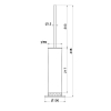 Newform Ionika accessori Напольный ерш, белый композит, цвет: PVD brushed pale gold