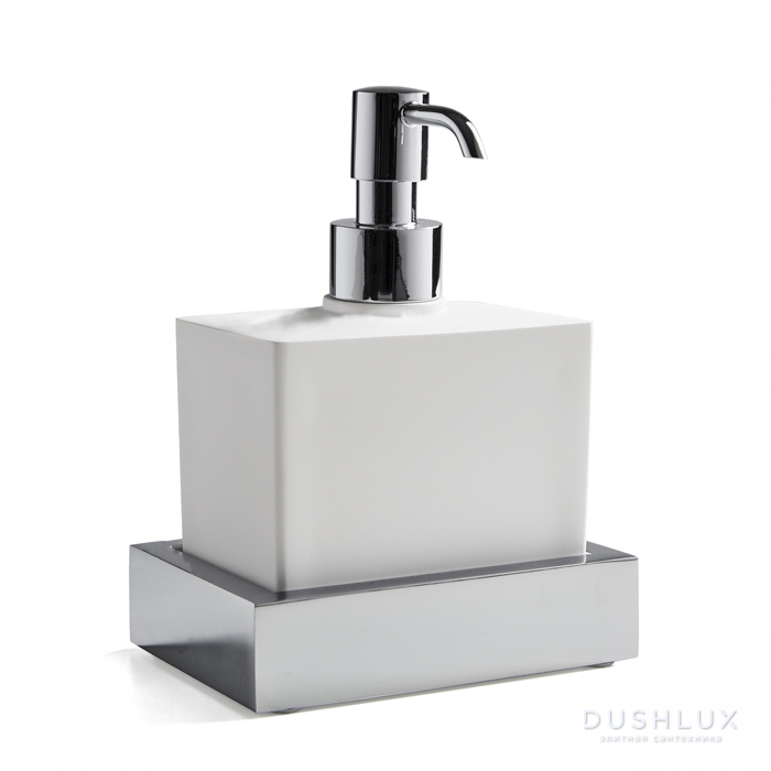 Фото 3SC SK 3.0 Дозатор настольный, композит Solid Surface, цвет: белый/хром