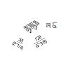 Agape Puzzle Подставка для косметических средств 13.8x5.8x5 см, настольная, цвет: серый