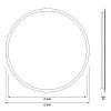 CEA Design ABACO Зеркало 68см., подвесное, круглое, с белой LED подсветкой 4000K, цвет: нержавеющая сталь