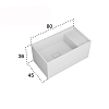Falper Minimum Раковина подвесная 80х45х36см., без отв., с полочкой, SX, мрамор, цвет: carrara