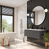 TW Shape Комплект мебели 122х52см., подвесной, с раковиной, 1 выдвиж. ящиком, механизмом push-to-open, цвет: серый матовый