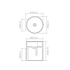 Dea Design Pedestal Basin Раковина 40x42x55см., напольная, без отв., Solid Surface, цвет: White №18