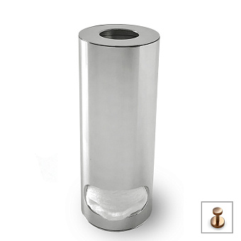 3SC Metal Контейнер для ватных дисков 6x15см, настольный, цвет: Warm Brushed Bronze PVD