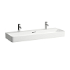 Laufen VAL Раковина 120х42х15.5 см, 2 отв., цвет: белый
