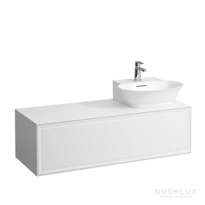 Фото Laufen New Classic Тумба с раковиной, DX, 117.5x45.5x34.5см, подвесная, 1 ящик, цвет: белый глянцевый