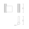 Decor Walther OF.LINE HAK Крючок одинарный, цвет: Mocca