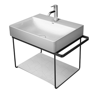 Duravit DuraSquare Металлическая консоль подвесная 66.5x45.1см, с раковиной на 1 отв., 235360, Полотенцедержатель левый/правый, цвет: хром