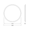 CEA Design ABACO Зеркало 80см., подвесное, круглое, с белой LED подсветкой 4000K, цвет: нержавеющая сталь
