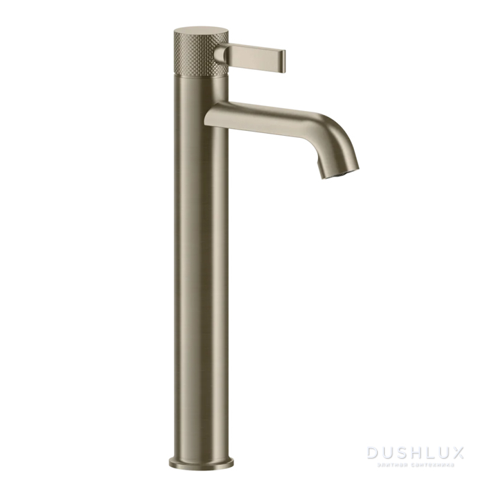 Фото Gessi Inciso Смеситель для раковины на 1 отверстие, высокий h=337мм, без донного клапана, цвет: finox
