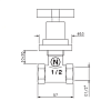Nicolazzi M.Croce Запорный вентиль 1/2 вкл. внутр часть, цвет: хром