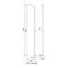 CEA Design NEUTRA Излив для душа 216см, напольный, 1 режим, Conical rain jet, цвет: нержавеющая сталь