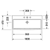Duravit Vero Air Раковина накладная, 100х47см, без отв., с переливом, цвет: белый