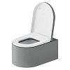 Duravit Millio Унитаз подвесной, 37x57см., декор "Smooth", крепление в компл., цвет: светло-серый матовый