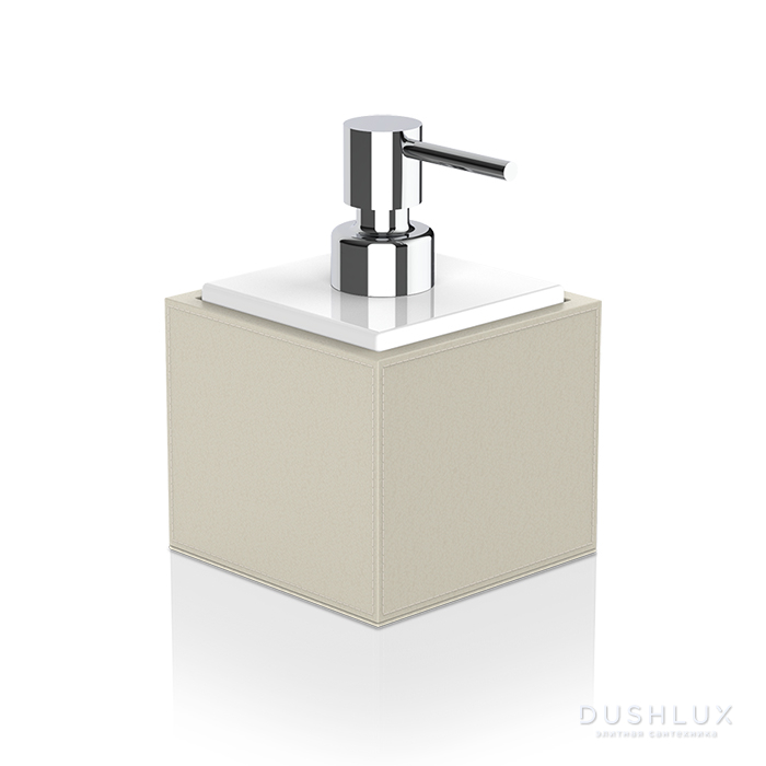Фото Decor Walther Brownie SSP Дозатор для мыла, настольный, эко-кожа, цвет: бежевый