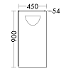 Burgbad Зеркало с подсветкой 45x90см