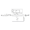 Azzurra Elegance Squared Раковина 122x46см., накладная, без отв., цвет: белый