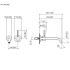 Dornbracht Meta meta slim Смеситель для раковины, излив: 25см, встраиваемый, цвет: платина матовая