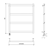 Secado Комано Grado Полотенцесушитель 40x60 см, электрический, цвет: черный матовый