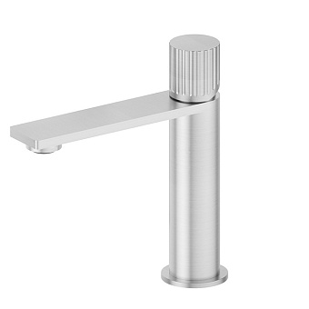 Newform Steel Line Смеситель для раковины, 1 отверстие, без донного клапана, цвет: stainless steel
