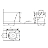 TOTO CF Унитаз 35x54x34см с сиденьем, подвесной, безободковый, Tornado Flush, CeFiONtect, цвет: белый