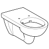 Geberit Selnova Comfort Унитаз 70x35.5см., подвесной, безободковый, удлиненный вылет, для ММГН, цвет: белый глянцевый
