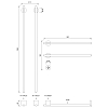 CEA Design EQUILIBRIO Полотенцесушитель электрический, 2 трубки 106см, 2 трубки 58см, кнопка включения в комплекте, цвет: PVD черный сатинированный