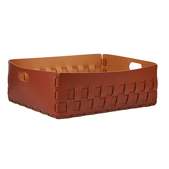 Colombo Adj Корзинка Bottega 60x50хH20см., напольная, цвет: бордо/коньяк