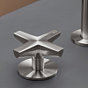 CEA Design CROSS Смеситель для раковины, 2 отв., прогрессивный, с поворотным изливом, цвет: нержавеющая сталь