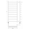 Secado Мерида 1 КСП Полотенцесушитель 60x120 см, электрический, цвет: хром