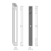Decor Walther Bloc 60 Светильник настенный 5x10x60см, 1x 2G11 55W, цвет: никель сатинированный