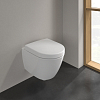 Villeroy&Boch Subway 2.0, Унитаз подвесной, горизонтальный выпуск, 35.5x48см, с антигрязевым покрытием CeramicPlus, цвет: белый