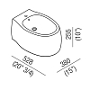 Agape Pear 2 Биде подвесное 38x52.8x25.5 см, цвет: матовый белый