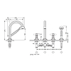 Jorger Cronos Смеситель для ванны, цвет: хром