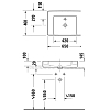 Duravit Bento Starck Box Раковина 65x46 см, накладная, 1 отв., HygieneGlaze, цвет: белый глянцевый