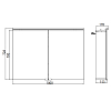EMCO Pure Зеркальный шкаф 100x72.7см., LED-подсветка, 2 двери, 2 полки, розетка, без нижней подсветки