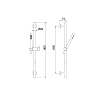 Treemme 3.6mm Душевая штанга с ручным душем и шлангом, цвет: нержавеющая сталь