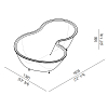 Agape DR Ванна 183.5x136.5x56.6см., без отв. для подачи, цвет: белый