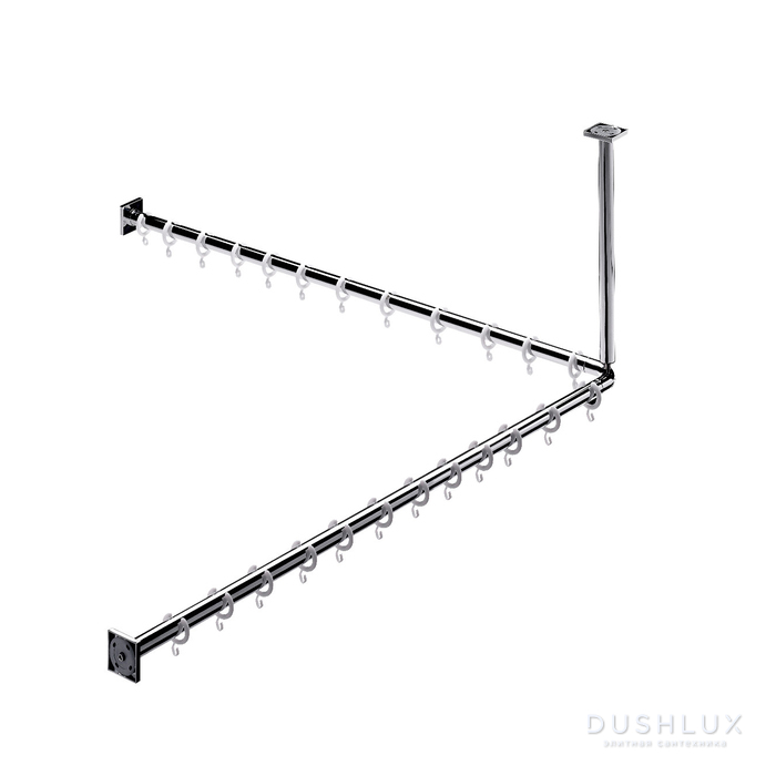 EMCO System2 Угловая штанга для душевой занавески 1200мм, цвет: хром ...