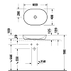 Duravit D-Neo Раковина накладная 60x40cм., без перелива, без отв., цвет: черный матовый