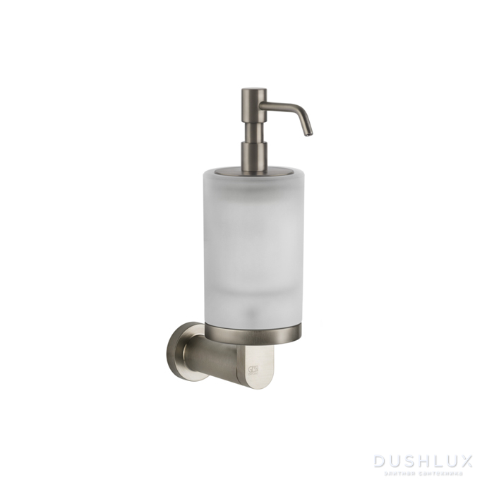 Фото Gessi Emporio accessories Дозатор для жидкого мыла, подвесной, сатинированное стекло, цвет: Finox Brushed Nickel