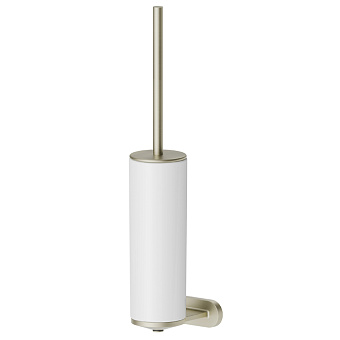 Newform Accessori tondi Ершик для туалета, подвесной, белая керамика, цвет: PVD brushed pale gold