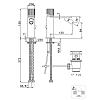 Newform Steel Line Смеситель для биде, 1 отверстие, с донным клапаном, цвет: stainless steel