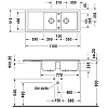 Duravit Cassia Мойка кухонная 116x51 см, 1 отв., встраиваемая, цвет: антрацит матовый