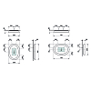 Laufen New Classic Зеркало в керамической раме с подсведкой LED 50х70см, цвет: белый глянцевый