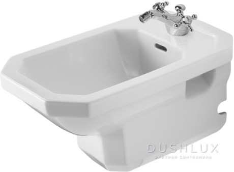 Фото Duravit 1930 Биде подвесное с перел. и 1отв. под смес., 36х58х Н:40см, цвет: белый